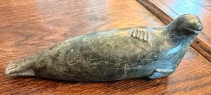Alaska Soapstone Seal Figurine - Inuit Style