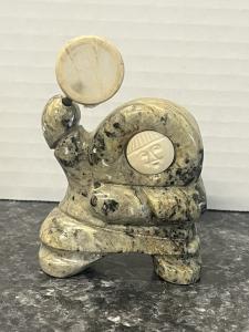 Bekoa Look Inuit Soapstone Eskimo Carving