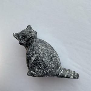 Soapstone Wolf and Raccoon Vintage Sculptures