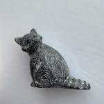Soapstone Wolf and Raccoon Vintage Sculptures