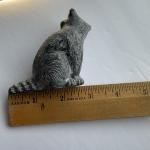 Soapstone Wolf and Raccoon Vintage Sculptures