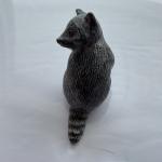 Soapstone Wolf and Raccoon Vintage Sculptures