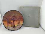 Kisii Soapstone Giraffe Plate - African Wildlife Art