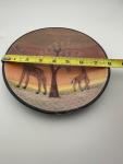Kisii Soapstone Giraffe Plate - African Wildlife Art