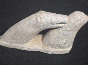 Alaskan Soapstone Bear with Seal Carving