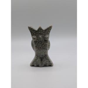 Hand-Carved Soapstone Owl Figurine - 3.5 Inch
