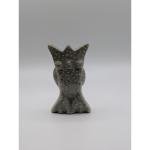 Hand-Carved Soapstone Owl Figurine - 3.5 Inch