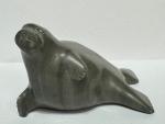 Inuit Soapstone Seal Carving with Signature
