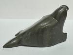 Inuit Soapstone Seal Carving with Signature