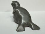Inuit Soapstone Seal Carving with Signature