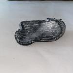 Gray Black Otter Soapstone Wolf Sculpture from Canada