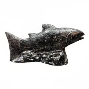 Jolin Soapstone Trout Fish Sculpture from Canada