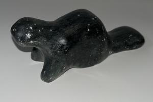 Handmade Soapstone Beaver Carving by DIMU