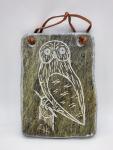 Inuit-Style Soapstone Owl Wall Art Decoration