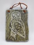 Inuit-Style Soapstone Owl Wall Art Decoration