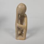 Soapstone Thinking Man Figurine – 5” Sculpture