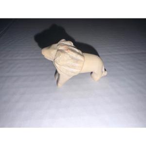Vintage Soapstone Lion Figurine - Small Animal Sculpture