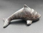 Inuit Soapstone Whale Carving - 6" Vintage