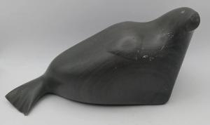 Inuit Soapstone Hand Carved Sea Lion Figure