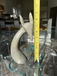 Hand Carved Soapstone Deer Head Sculpture Decor
