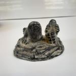 Vintage Soapstone Seal Sculpture by Al Wolf