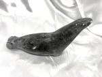 Large Vintage Soapstone Inuit Seal Sculpture