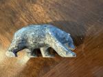 Inuit Soapstone Carving with Bear and Human Figures