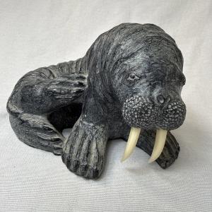 Wolf Soapstone Sculpture - Handmade Canadian Art