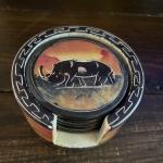 Kenyan Soapstone Wildlife Coaster Set