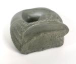 Green Soapstone Abstract Embracing Couple Sculpture