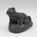Vintage Soapstone Wolf Sculpture - Canadian Indigenous Art