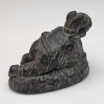 Vintage Soapstone Wolf Sculpture - Canadian Indigenous Art