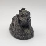 Vintage Soapstone Wolf Sculpture - Canadian Indigenous Art