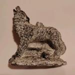 Al Wolf Vintage Soapstone Howling Wolf Sculpture