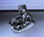 Signed Vintage Soapstone Inuit Carving Sculpture