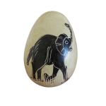 Set of 5 Hand Carved Soapstone Safari Eggs
