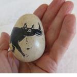 Set of 5 Hand Carved Soapstone Safari Eggs