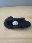 Handmade Gray Black Wolf Soapstone Carving