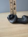 Handmade Gray Black Wolf Soapstone Carving