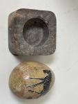 Hand Carved Soapstone Zebra Egg Sculpture