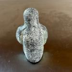 Small Soapstone Bird Figurine with Red Eyes