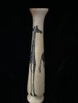 Hand Carved Soapstone Giraffe Vase for Safari Decor