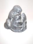 Hand Carved Soapstone Beaver with Baby 3"x3"x2.75