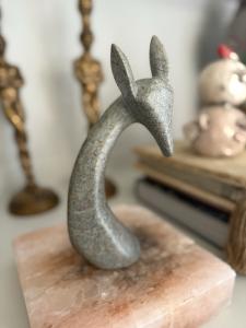 Hand Carved Soapstone Giraffe Sculpture Statue Decor
