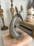 Hand Carved Soapstone Giraffe Sculpture Statue Decor
