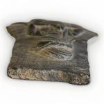 Black Soapstone Apsaras Carving: Spirit of Clouds