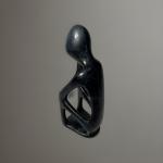 Soapstone Thinking Human Figure Sculpture from Kenya