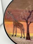 Kisii Soapstone Giraffe Plate - African Wildlife Art