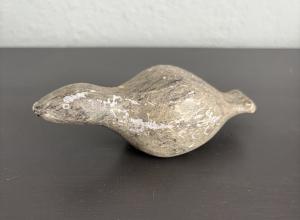 Signed Dimu Soapstone Eskimo Seal Carving