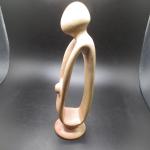 Parent and Child Embracing Soapstone Sculpture